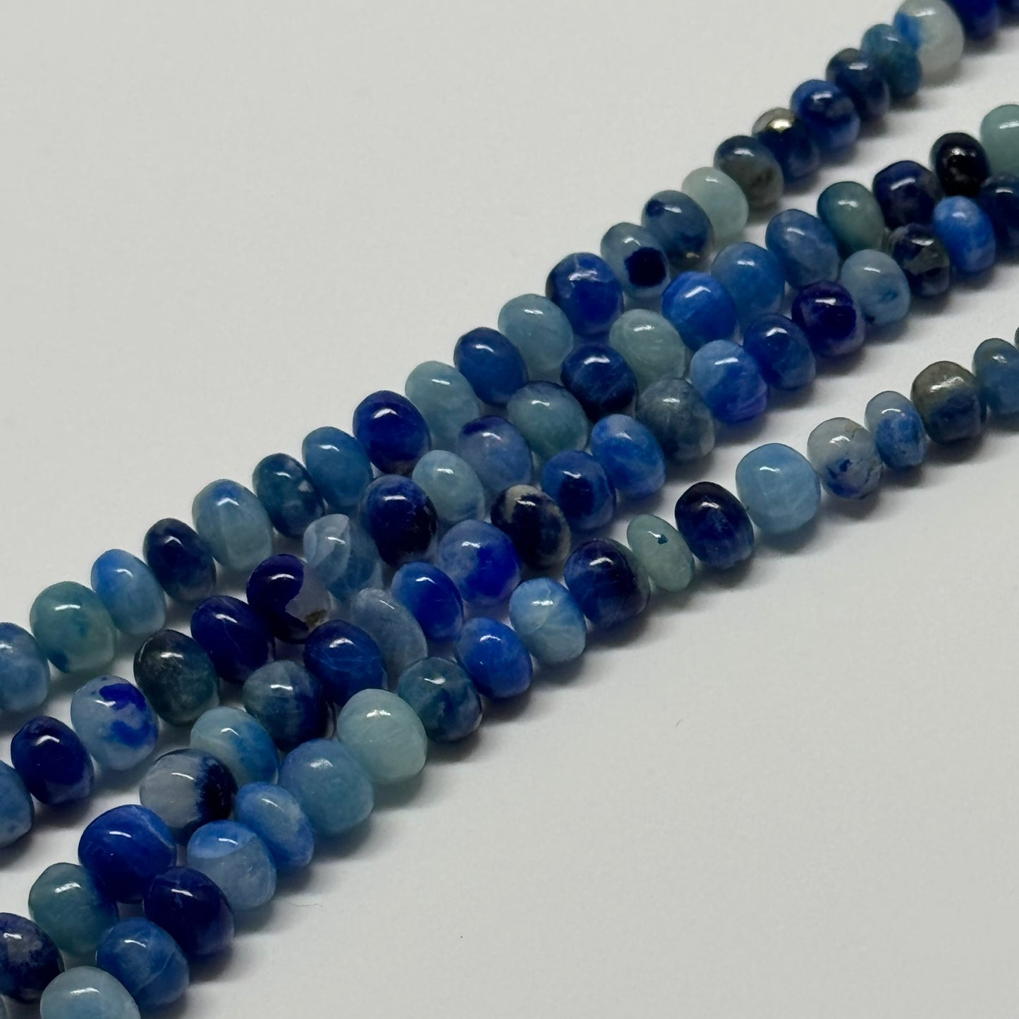 Afghanite Polished Rondelle Gemstone Beads (AA Quality)