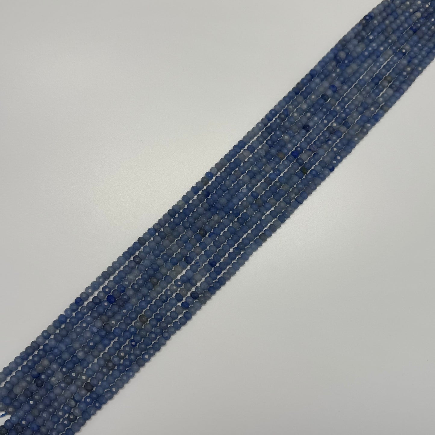 Blue Aventurine Quartz Faceted Rondelle Beads
