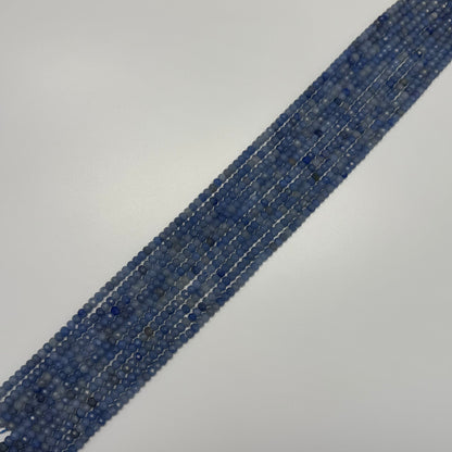 Blue Aventurine Quartz Faceted Rondelle Beads