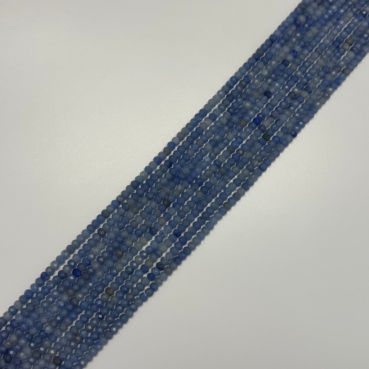 Blue Aventurine Quartz Faceted Rondelle Beads