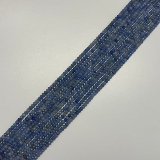 Blue Aventurine Quartz Faceted Rondelle Beads