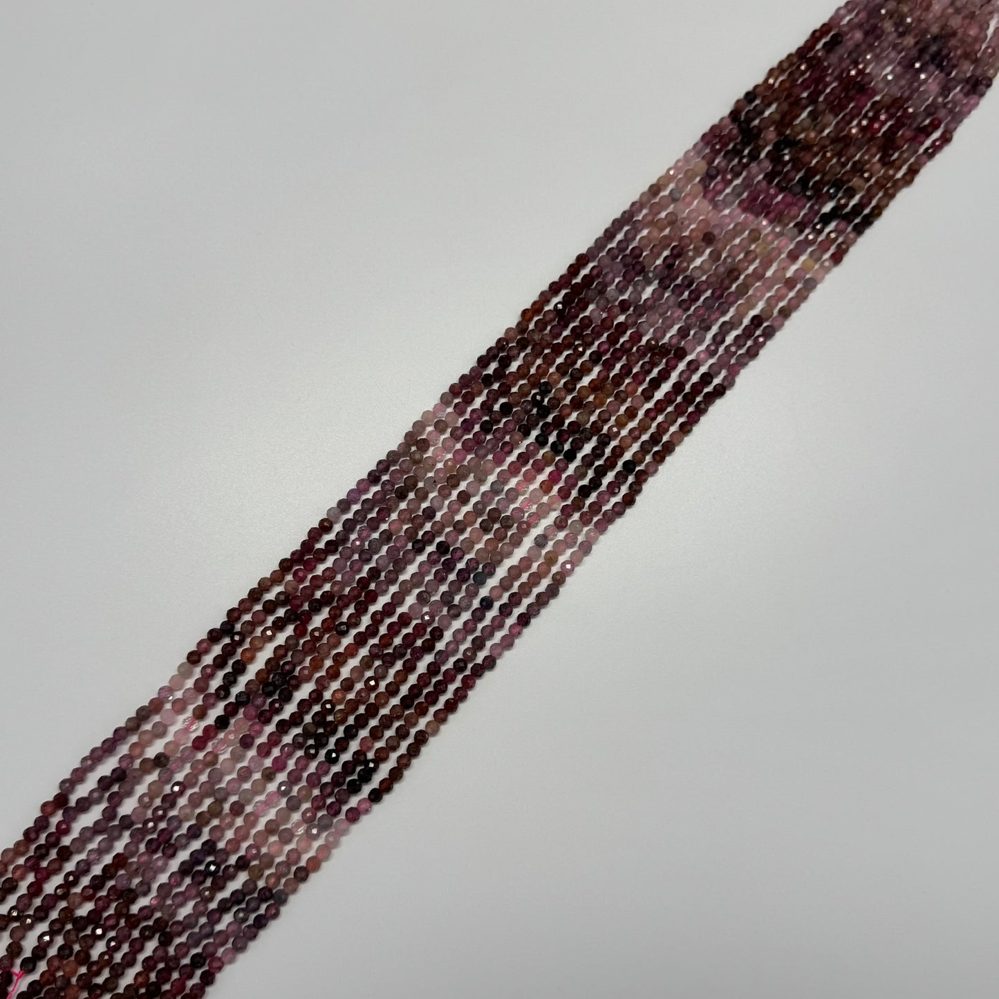 Red Spinel Faceted Round Beads - (AA Quality)