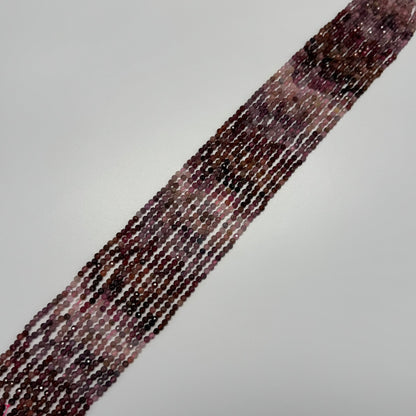 Red Spinel Faceted Round Beads - (AA Quality)