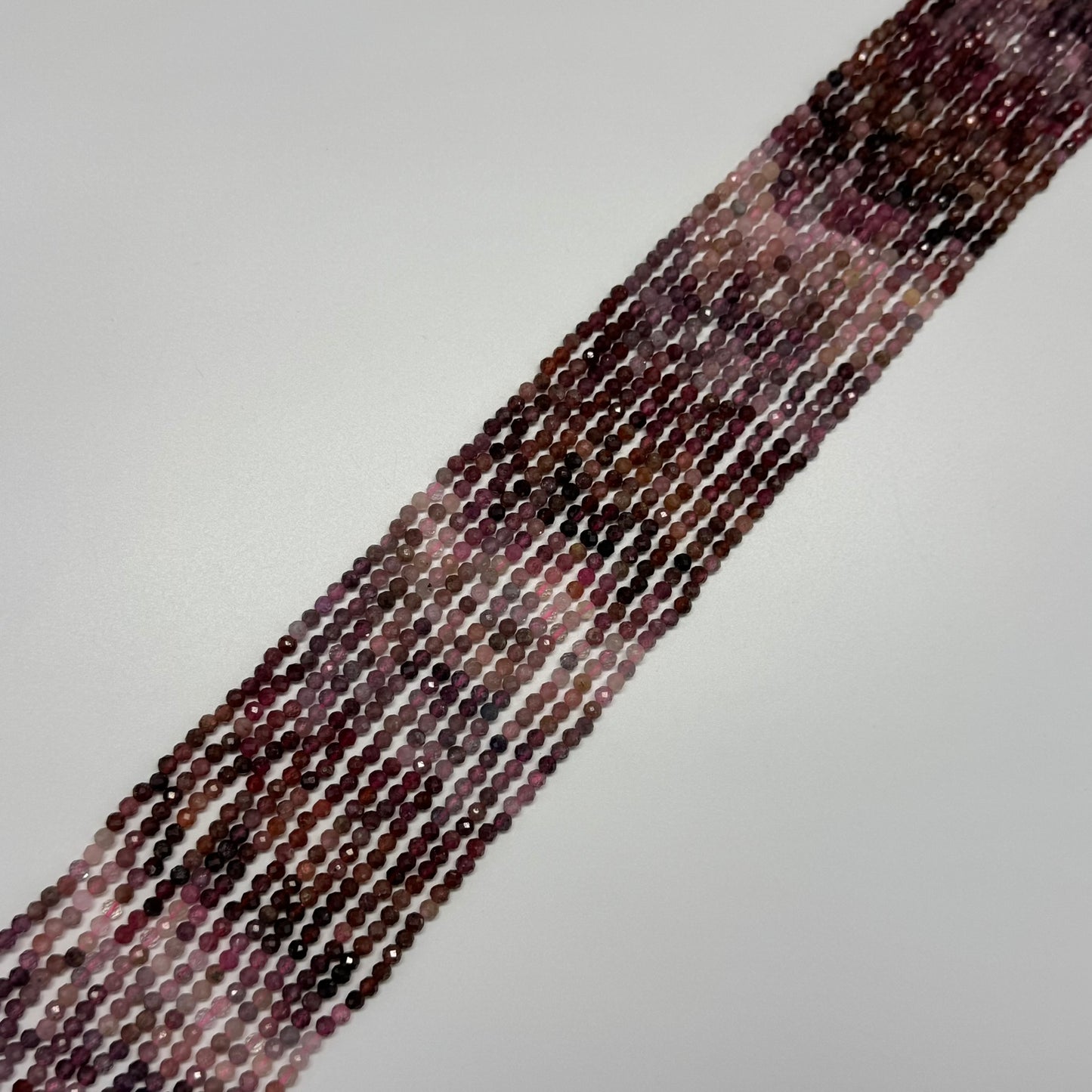 Red Spinel Faceted Round Beads - (AA Quality)