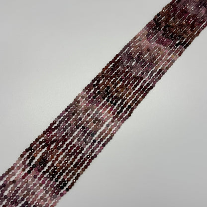 Red Spinel Faceted Round Beads - (AA Quality)