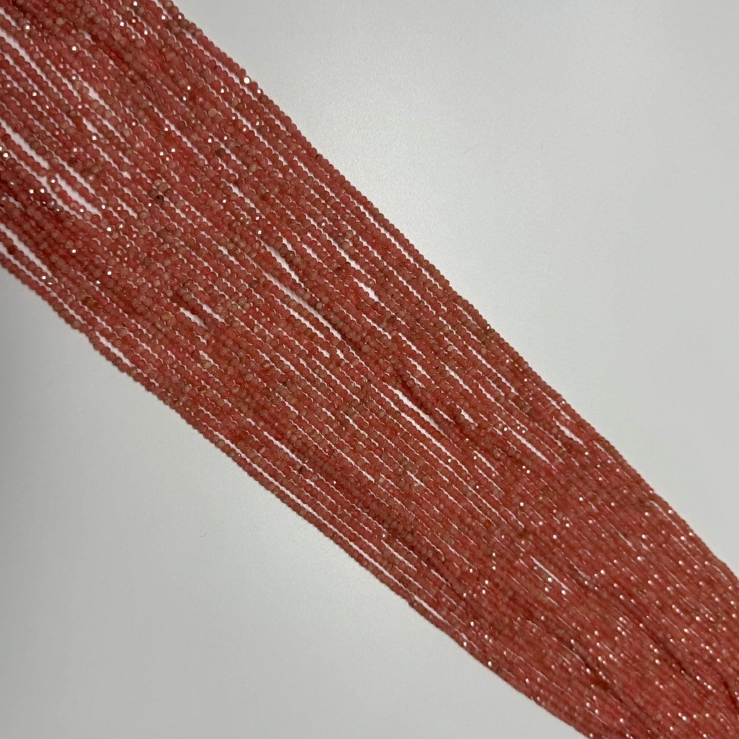 Rhodochrosite Faceted Rondelle Gemstone Beads