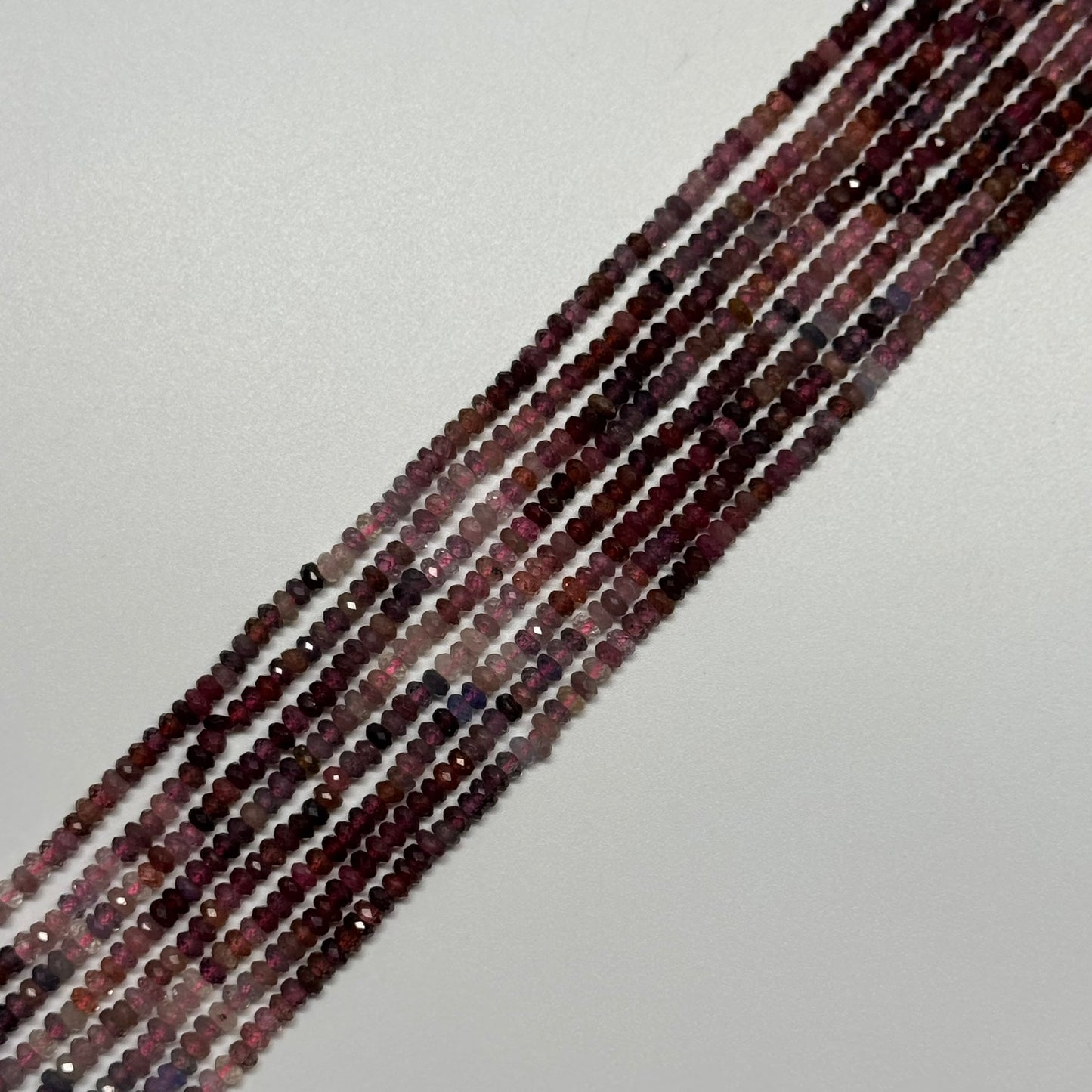 Red Spinel Gemstone Beads - Faceted Rondelle - (AAA Quality)