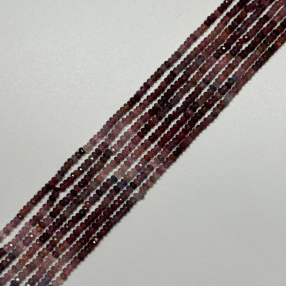 Red Spinel Gemstone Beads - Faceted Rondelle - (AAA Quality)