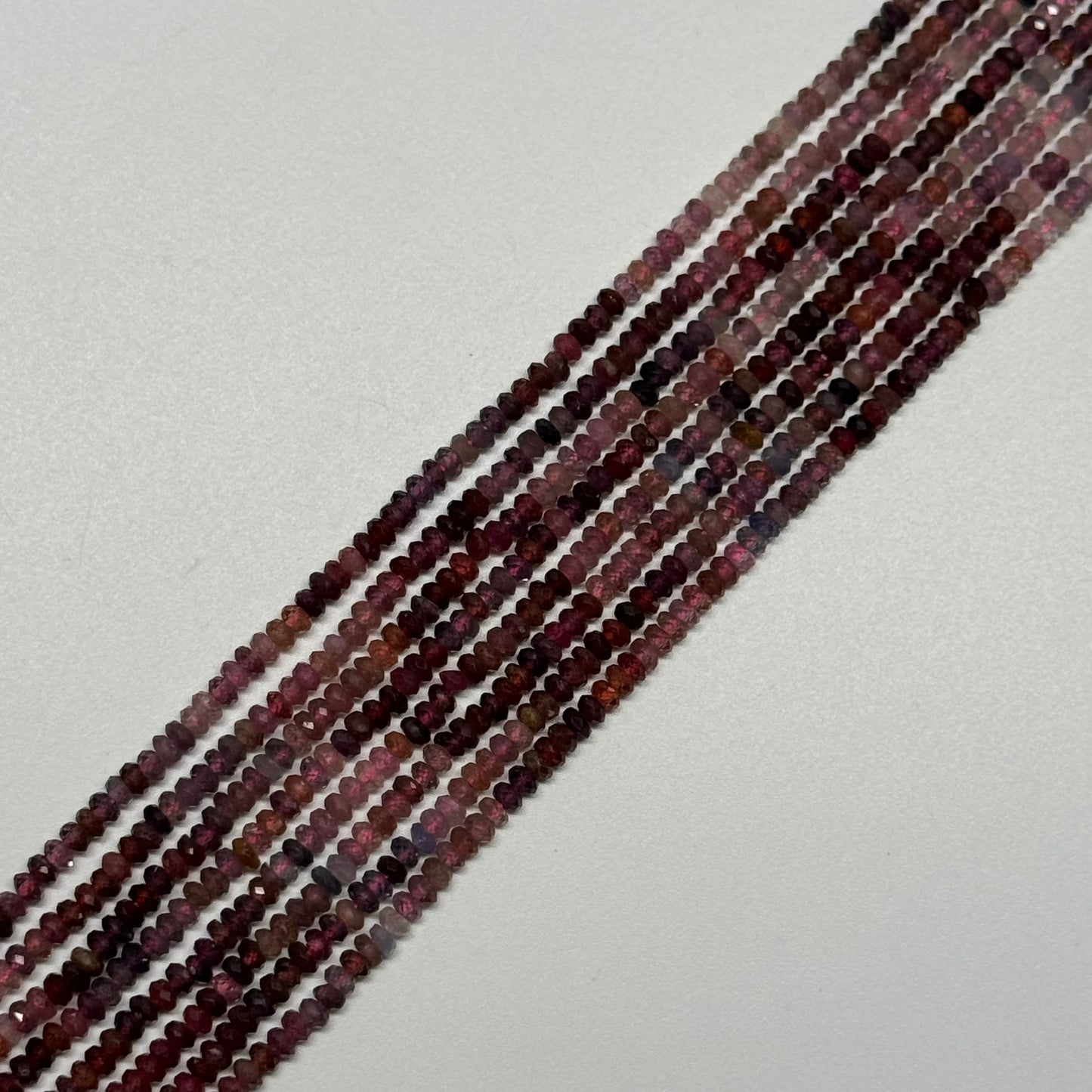 Red Spinel Gemstone Beads - Faceted Rondelle - (AAA Quality)