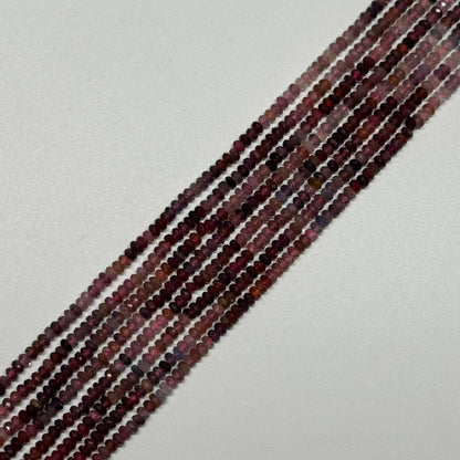 Red Spinel Gemstone Beads - Faceted Rondelle - (AAA Quality)