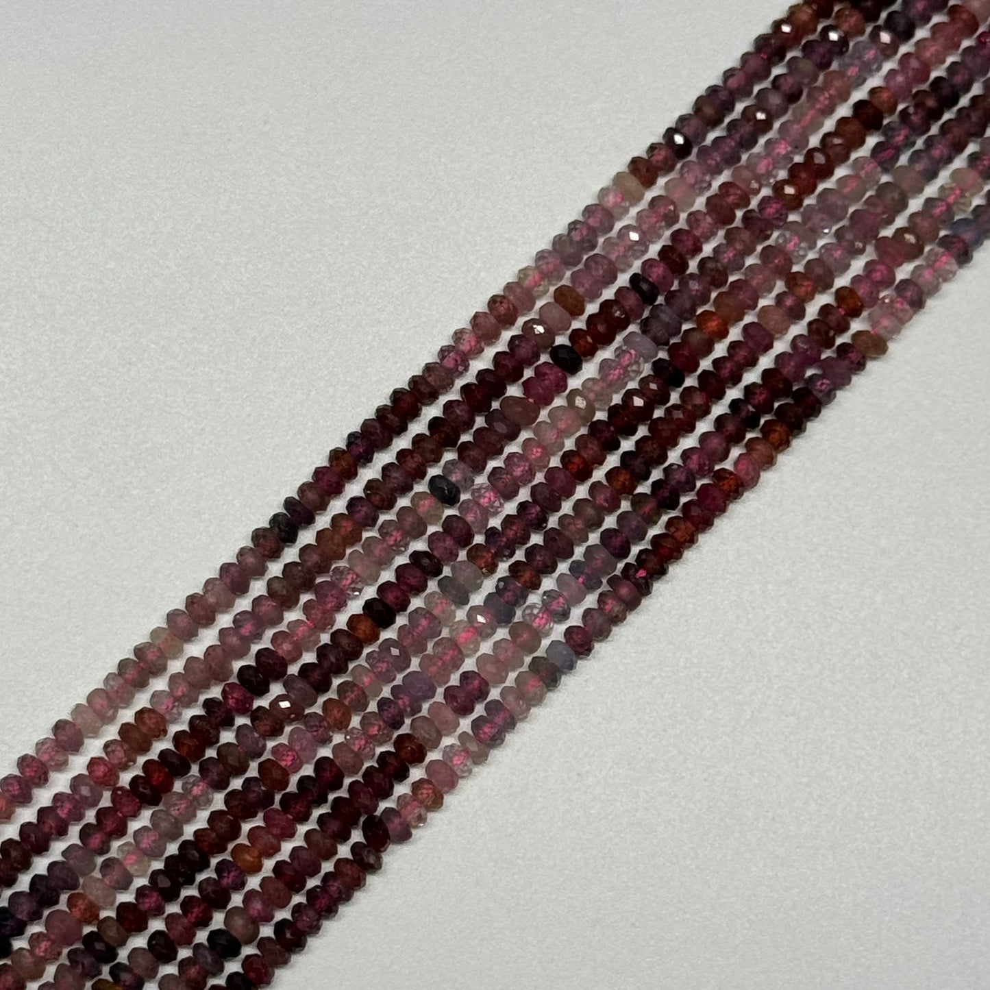 Red Spinel Gemstone Beads - Faceted Rondelle - (AAA Quality)