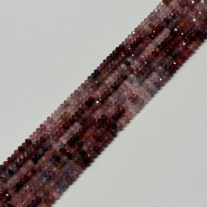 Red Spinel Gemstone Beads - Faceted Rondelle - (AAA Quality)
