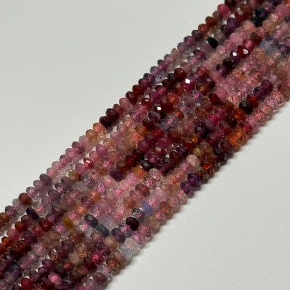 Red Spinel Gemstone Beads - Faceted Rondelle - (AAA Quality)