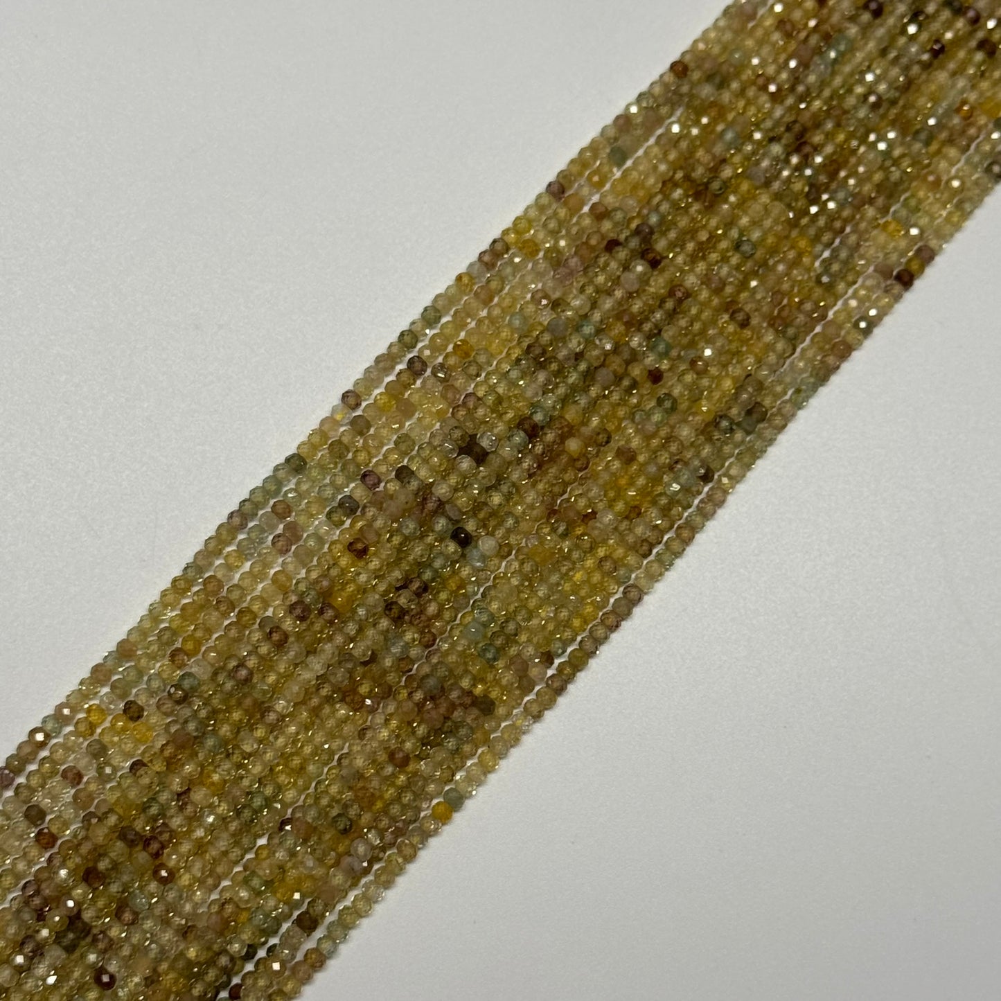 Zircon Faceted Rondelle Gemstone Beads (AA Quality)