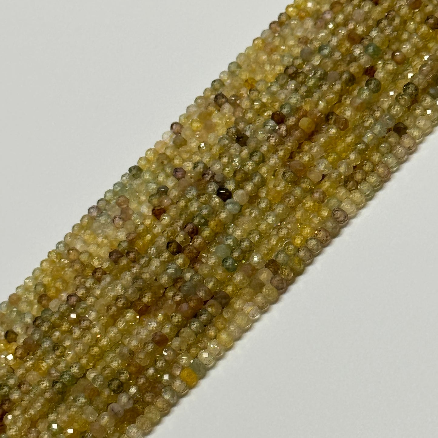 Zircon Faceted Rondelle Gemstone Beads (AA Quality)