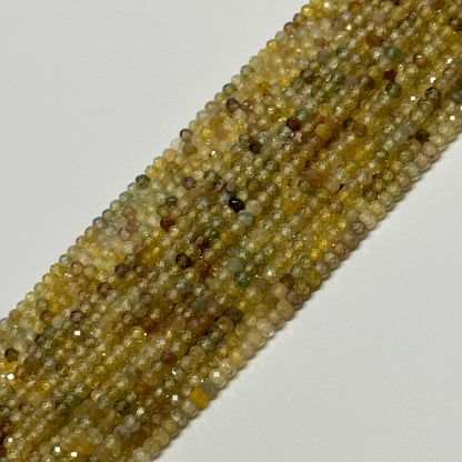 Zircon Faceted Rondelle Gemstone Beads (AA Quality)