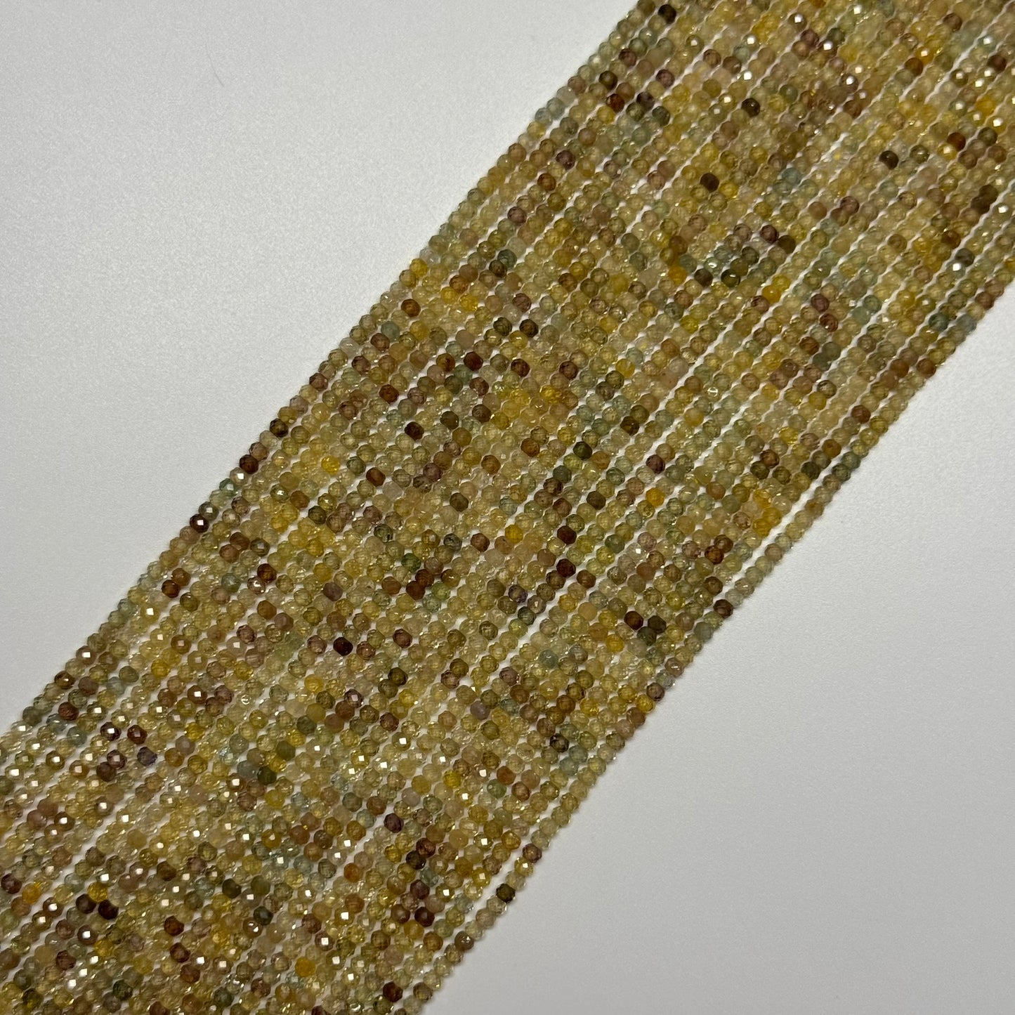 Zircon Faceted Rondelle Gemstone Beads (AA Quality)
