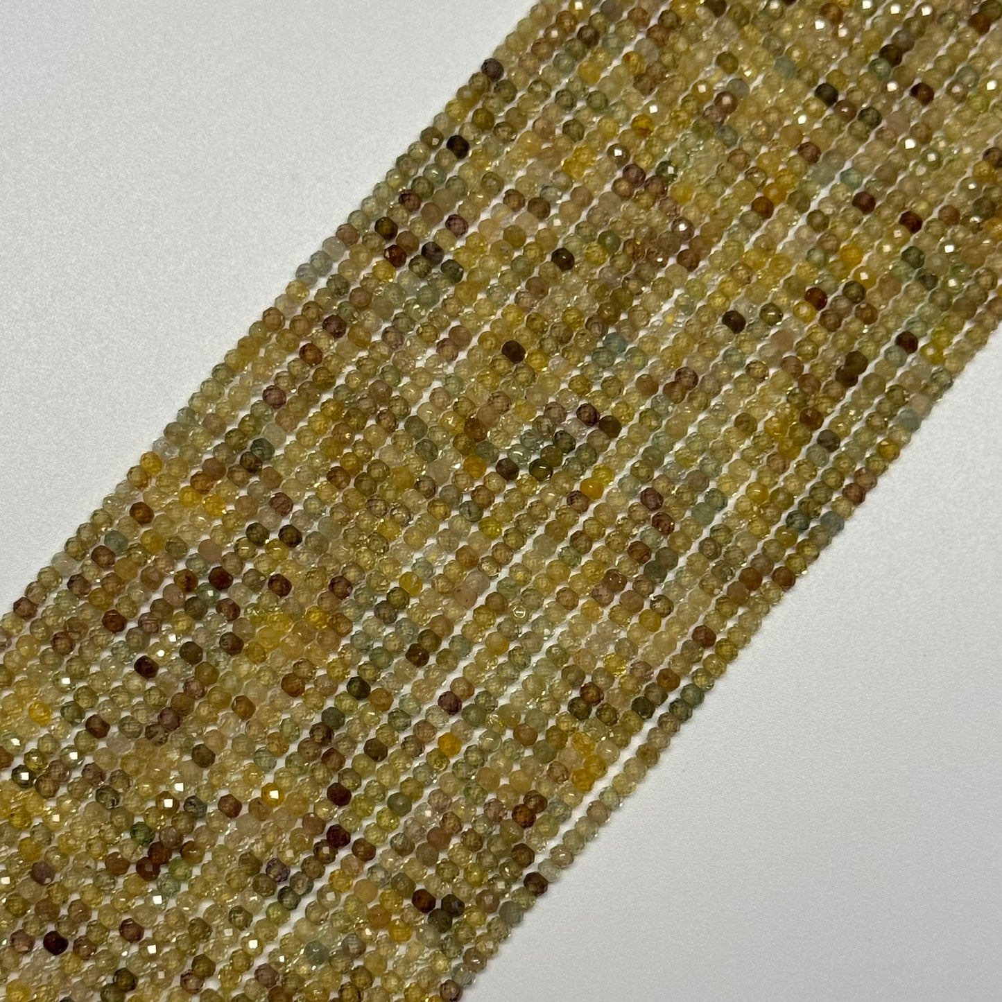 Zircon Faceted Rondelle Gemstone Beads (AA Quality)