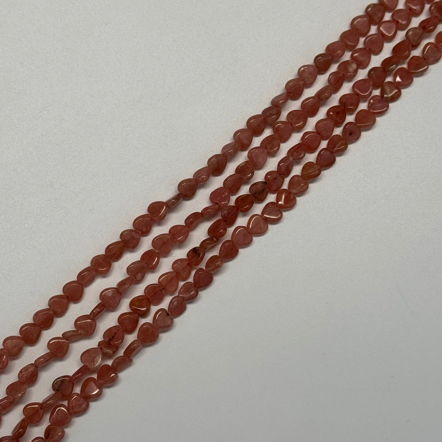 Rhodochrosite Polished Heart Shape Beads
