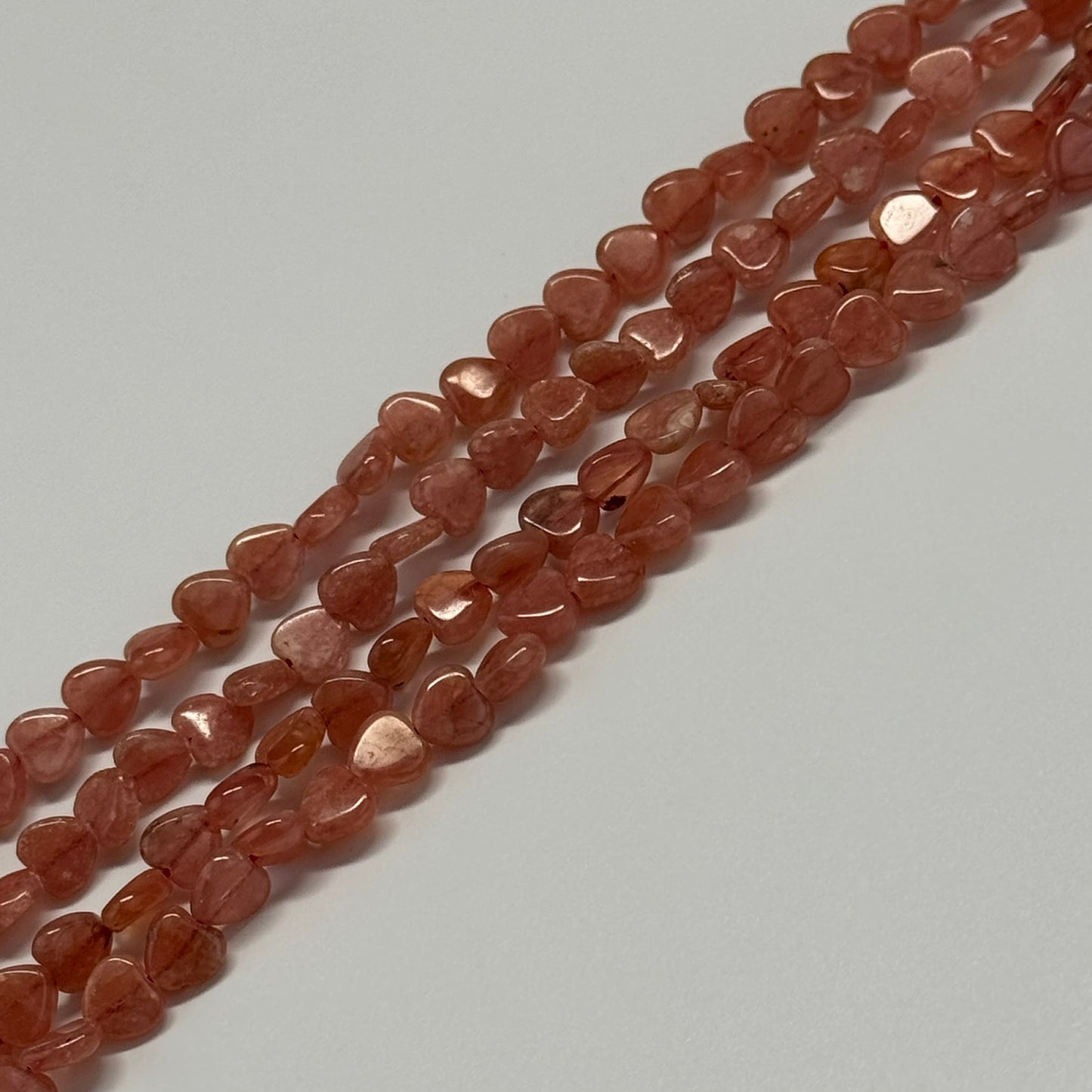 Rhodochrosite Polished Heart Shape Beads