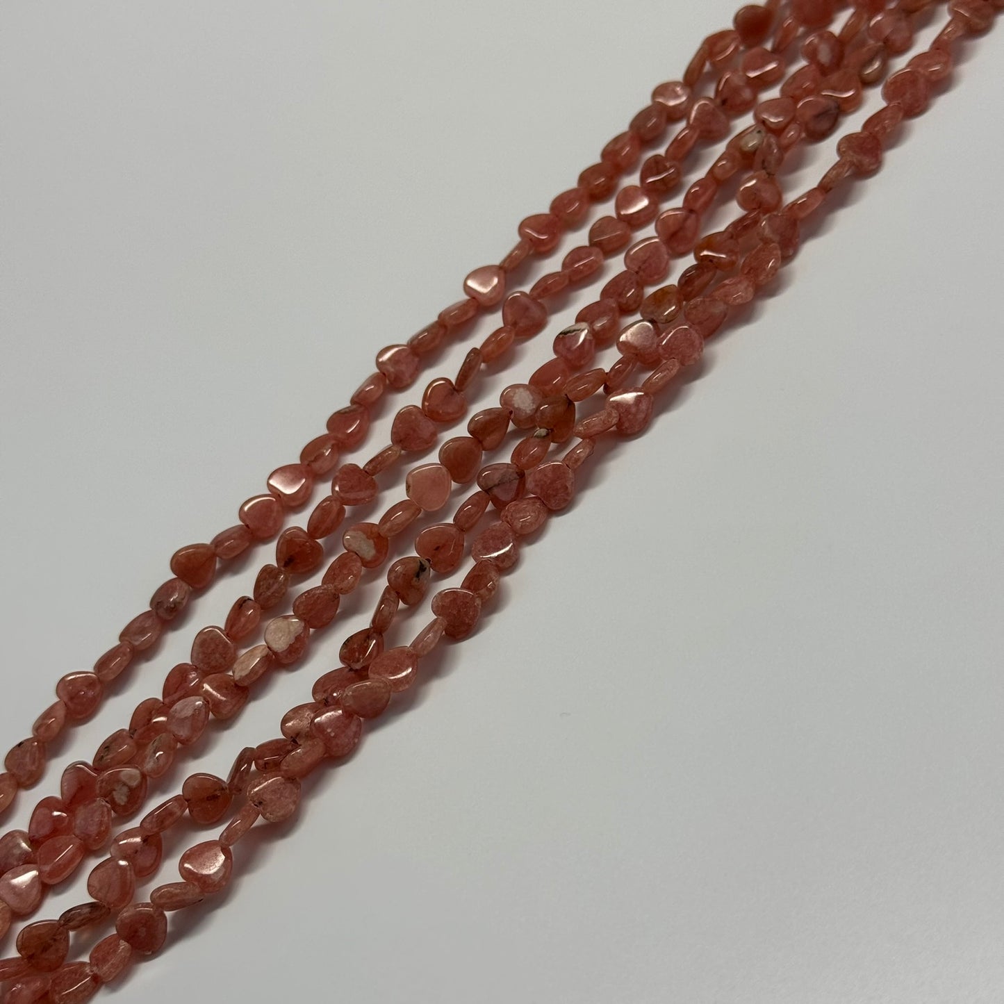Rhodochrosite Polished Heart Shape Beads