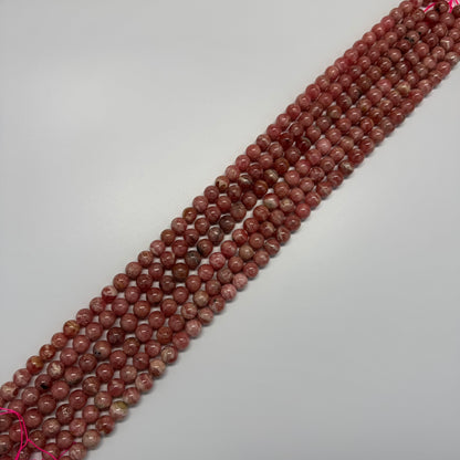 Rhodochrosite Polished Round Beads - (AAA Quality)