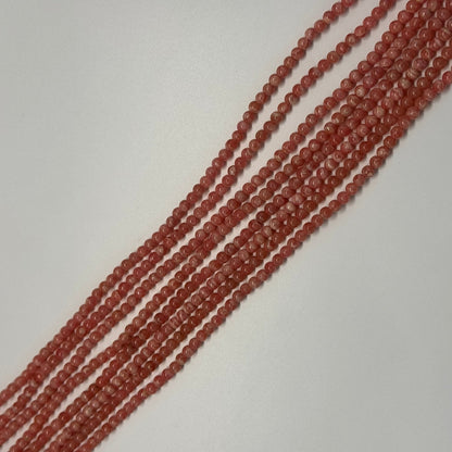 Rhodochrosite Polished Round Beads - (AAA Quality)