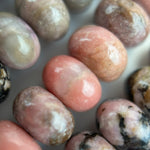 Dendritic Rhodonite Polished Rondelle Beads