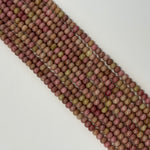 Pink Rhodonite Polished Rondelle Beads (A Quality)