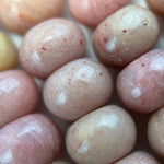 Pink Rhodonite Polished Rondelle Beads (A Quality)