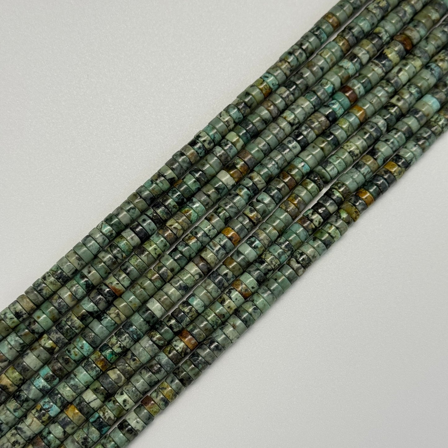 Turquoise Heishi Beads – Natural Gemstone