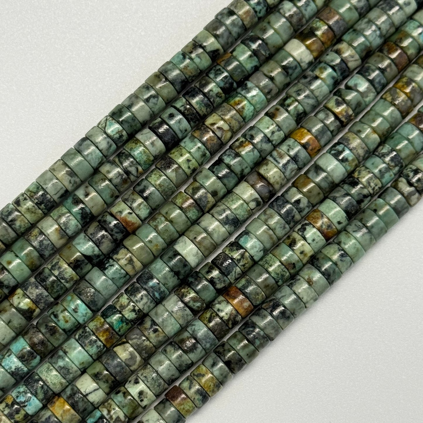Turquoise Heishi Beads – Natural Gemstone