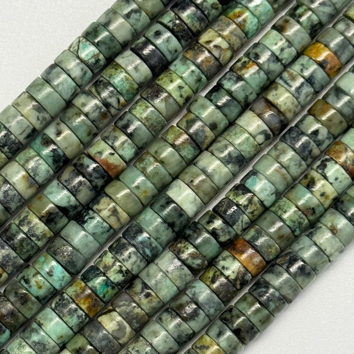 Turquoise Heishi Beads – Natural Gemstone