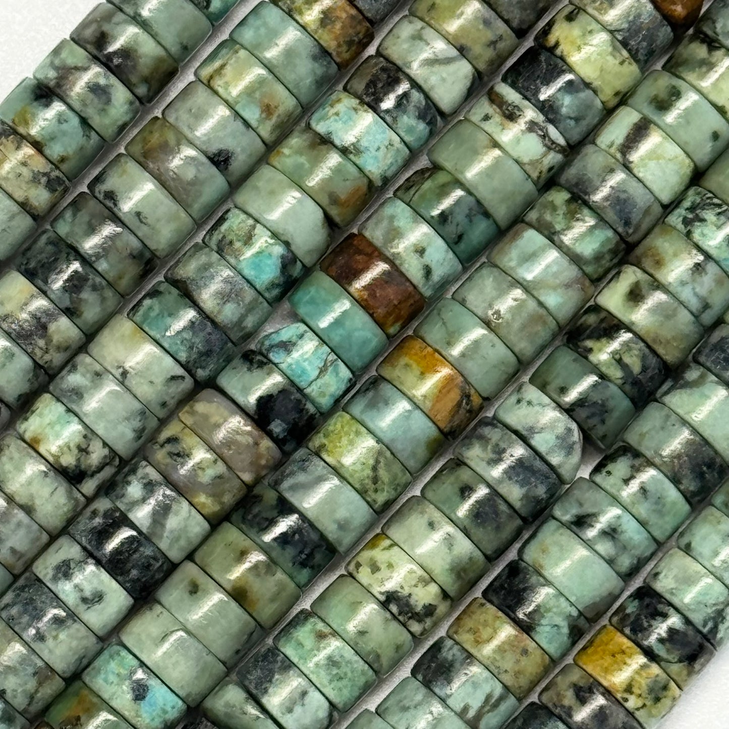 Turquoise Heishi Beads – Natural Gemstone