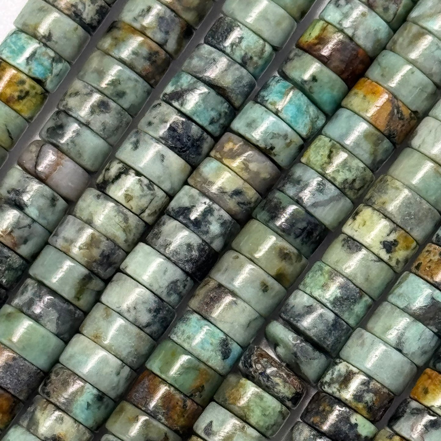 Turquoise Heishi Beads – Natural Gemstone