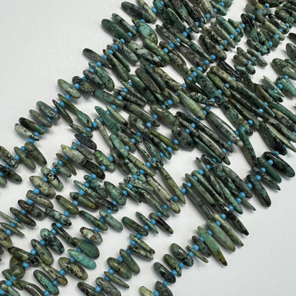 Turquoise Blade Shape Beads – Natural Gemstone