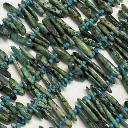 Turquoise Blade Shape Beads – Natural Gemstone