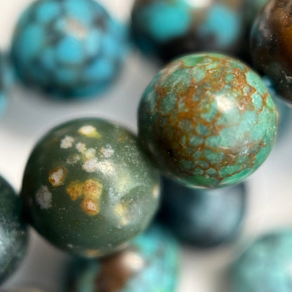 Turquoise Polished Round Beads – Natural Stone Beads