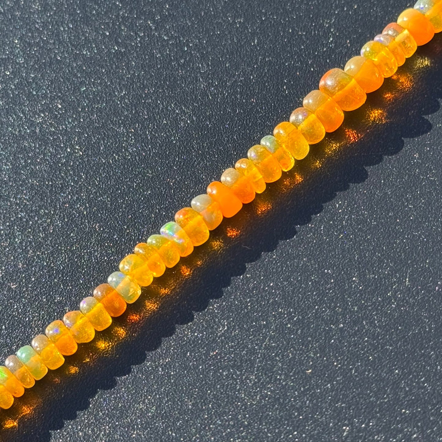 Ethiopian Opal Polished Rondelle Gemstone Beads