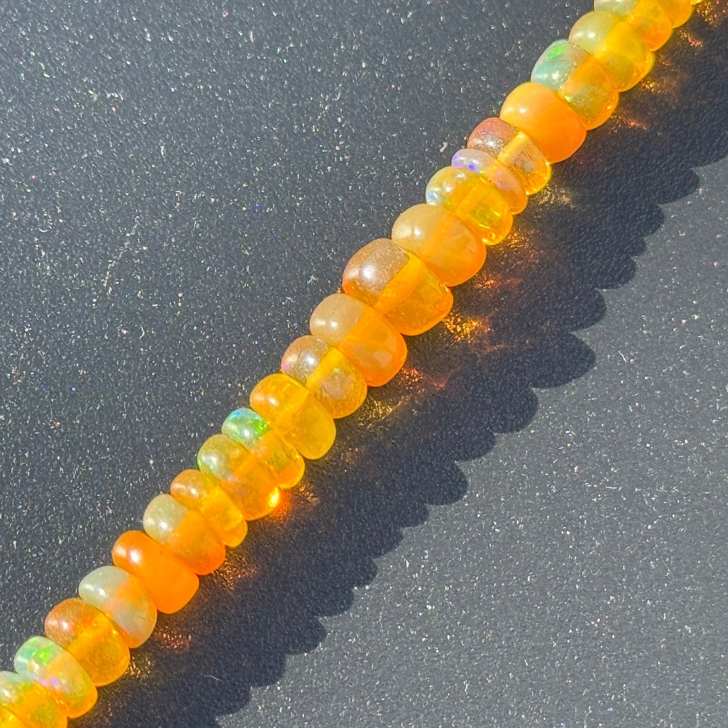 Ethiopian Opal Polished Rondelle Gemstone Beads