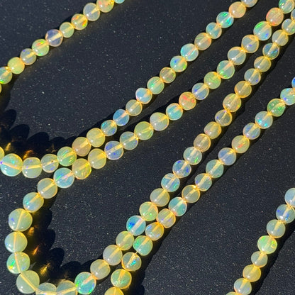 Ethiopian Opal Polished Round Gemstone Beads