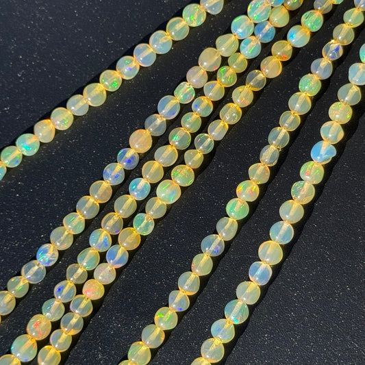 Ethiopian Opal Polished Round Gemstone Beads