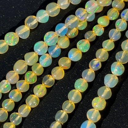 Ethiopian Opal Polished Round Gemstone Beads