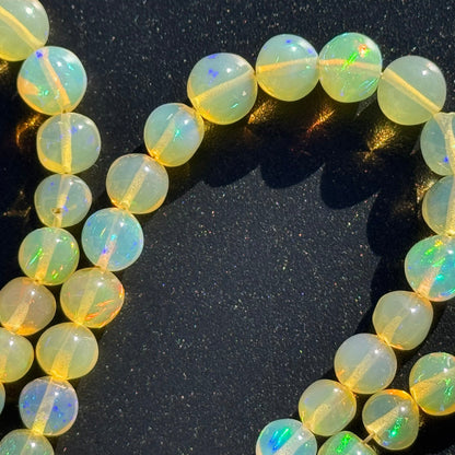 Ethiopian Opal Polished Round Gemstone Beads