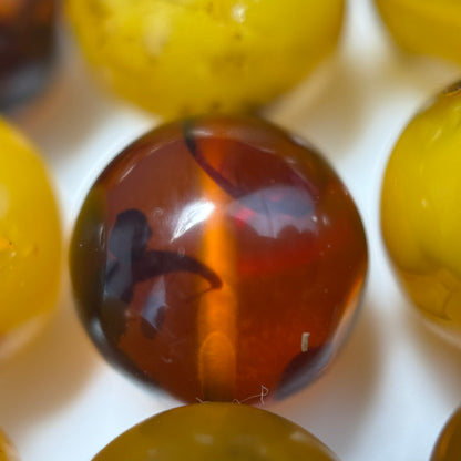 Amber Polished Round Gemstone Beads - (AA Quality)