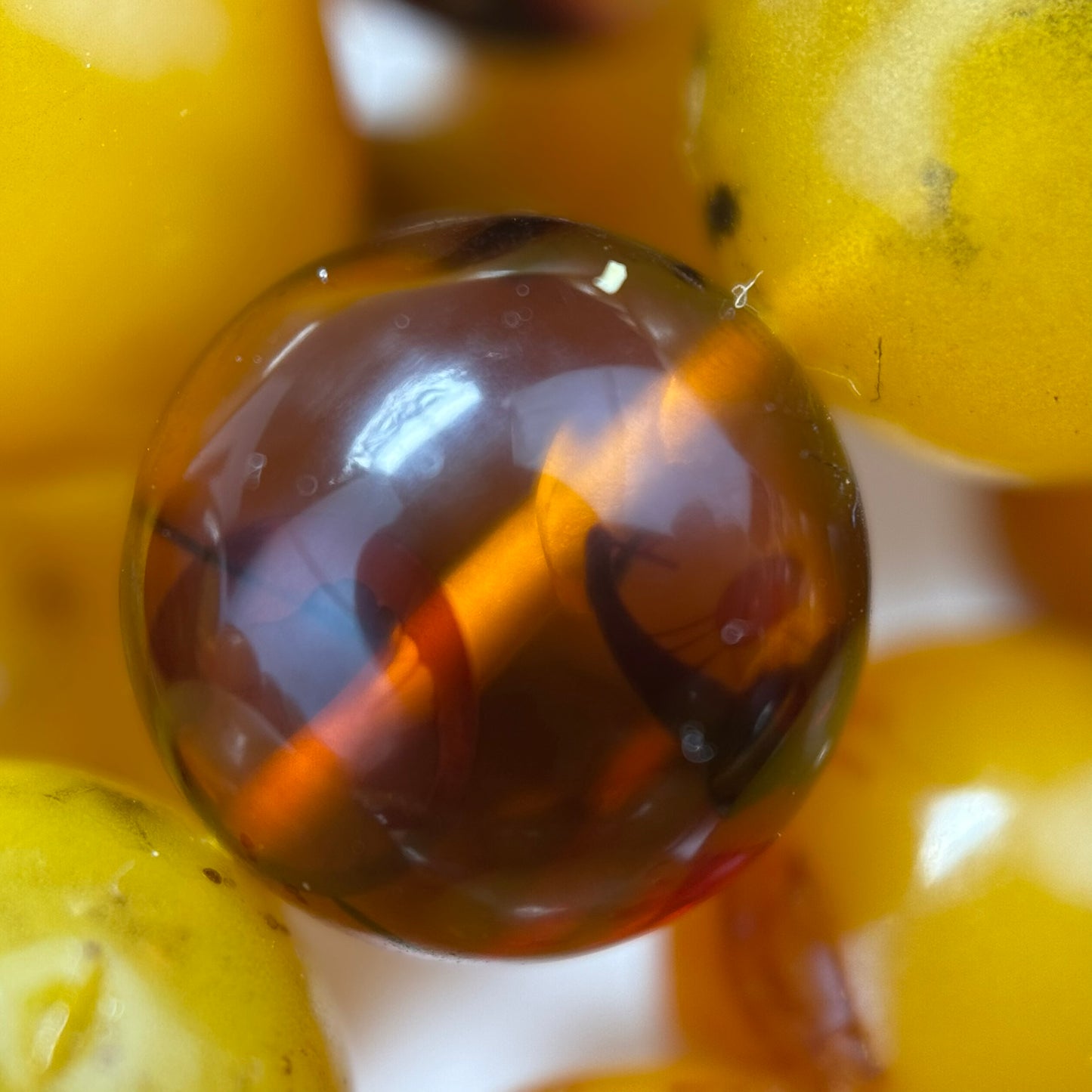 Amber Polished Round Beads (AA Quality)