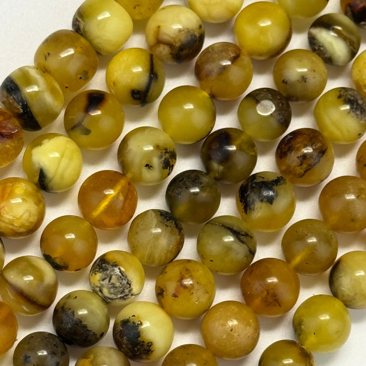 Amber Polished Round Beads (AA Quality)