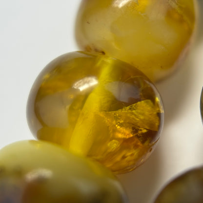 Amber Polished Round Gemstone Beads - (AA Quality)