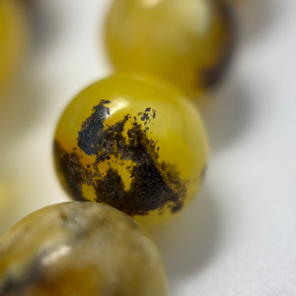 Amber Polished Round Gemstone Beads - (AA Quality)