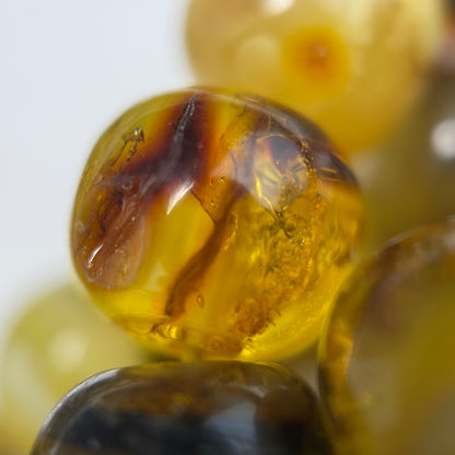 Amber Polished Round Gemstone Beads - (AA Quality)